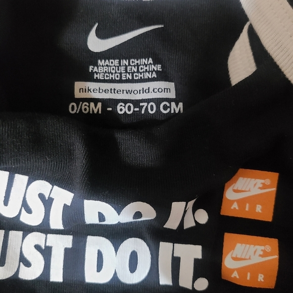 Nike® Size 0-6M 3-Piece Swoosh Bodysuit, Hat and Booties Set  - Picture 3 of 4